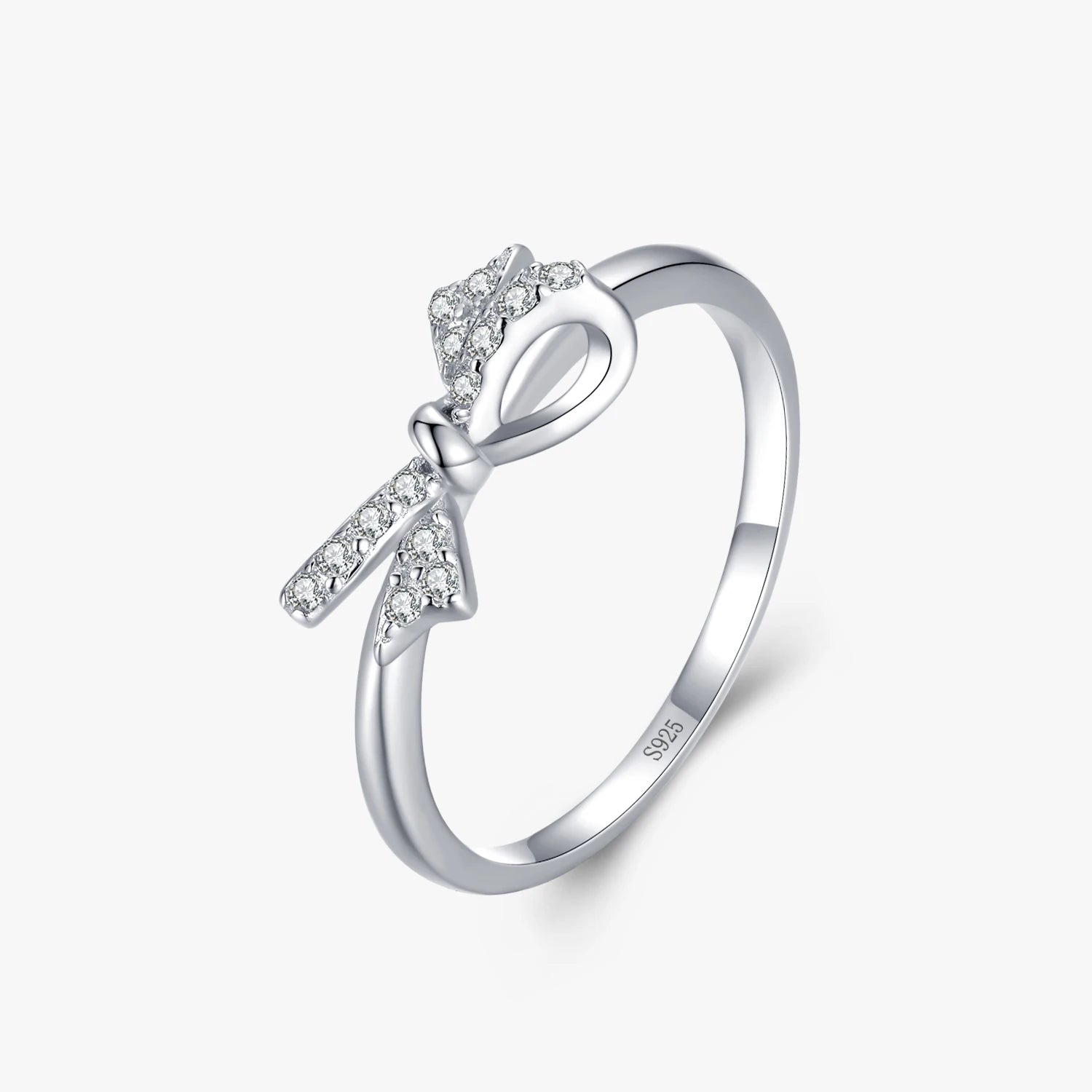 Ailmay Valentine Gift 925 Sterling Silver CZ Fine Rings Korean Style for Women Romantic Wedding Jewelry