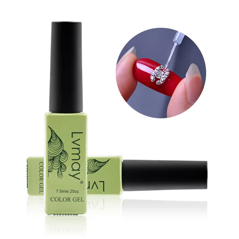 Nail Art clear Super Sticky Nail Glue Gel Nail Art Sticky UV Rhinestone Glue Gel