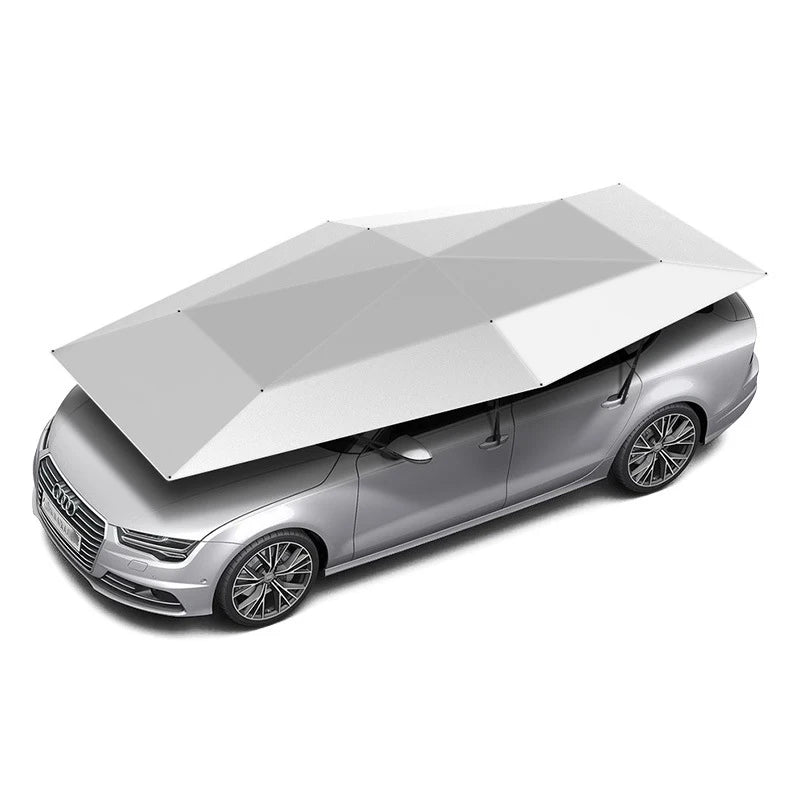 FEAMONT 4.8M Auto-Folding Car Cover Portable Semi-Automatic Car Protection Umbrella
