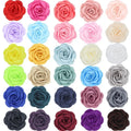 Handmade 5cm Satin Silk Roses Korean Style Artificial Flowers for Children's Dress Decorative Cloth Factory Clothing Accessories