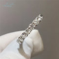 Silver 925 Original Brilliant Cut Total 0.7 Carat Diamond Test Past D Color Moissanite Ring for Women Wedding Gift Fine Jewelry