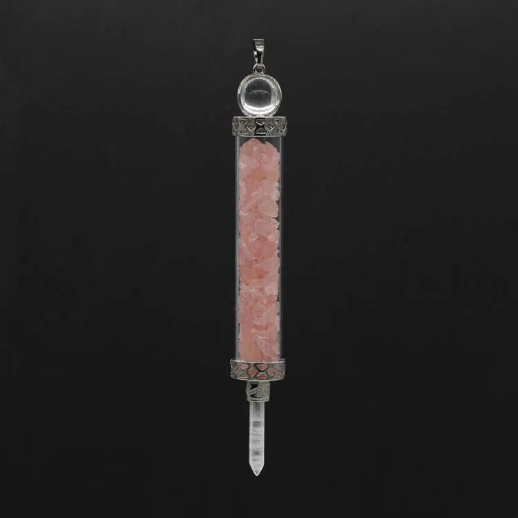 HUIYING Hot Product 7 chakra necklace jewelry spiritual healing wishing bottle crystal pendulum for sale crystal gift ornament