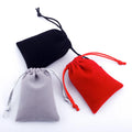 Custom Logo Flannelette Drawstring Pouch Bag Velvet Storage Pocket Bag for Jewelry Bracelet Necklace Gift Packing