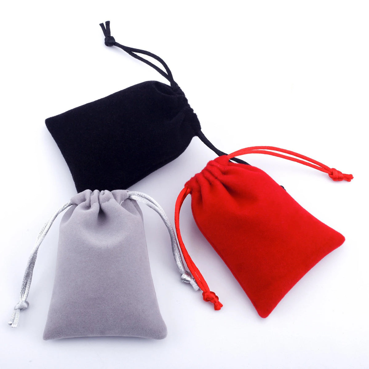 Custom Logo Flannelette Drawstring Pouch Bag Velvet Storage Pocket Bag for Jewelry Bracelet Necklace Gift Packing
