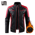 Clearance Sales Autumn Winter Men Fashion Casual Stand Collar Thick Warm Plus Size 5xl Pu Leather Jackets