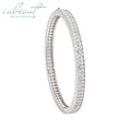 Silver 925 Original Total 5 Carat Round Excellent Cut Diamond Test Past Micro D Color Moissanite Bangle for Women Fine Jewelry