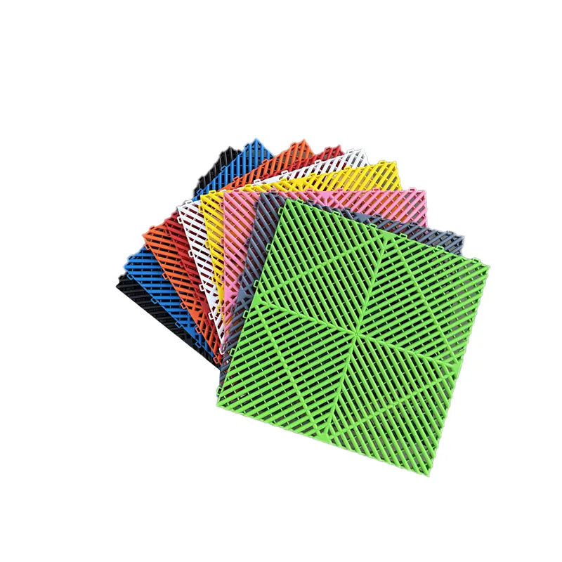2025 Hot Sell 4S Car Wash Shop pp Floor for Garage Detailing Garage Mat Plastic Floor Tiles