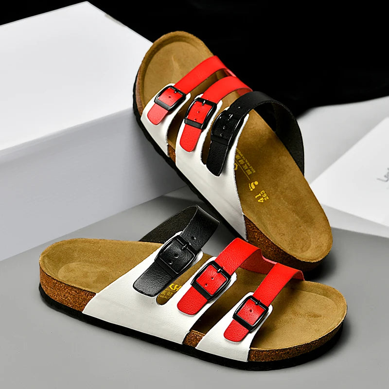 Women's Shoes Women's Slippers Outdoor Summer Sandals Zapatos Hombre Slippers Couple Cork Women Beach Sandals