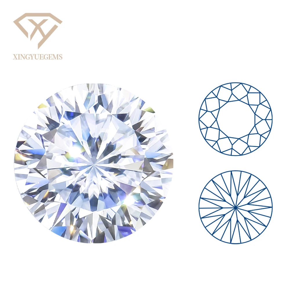 Manufacturer Bulk 3-14mm 5mm 10mm Perfect Cutting Gra  Fl Vvs1 d Color Round Rose Cut Lab Loose Gemstone Diamond Moissanite
