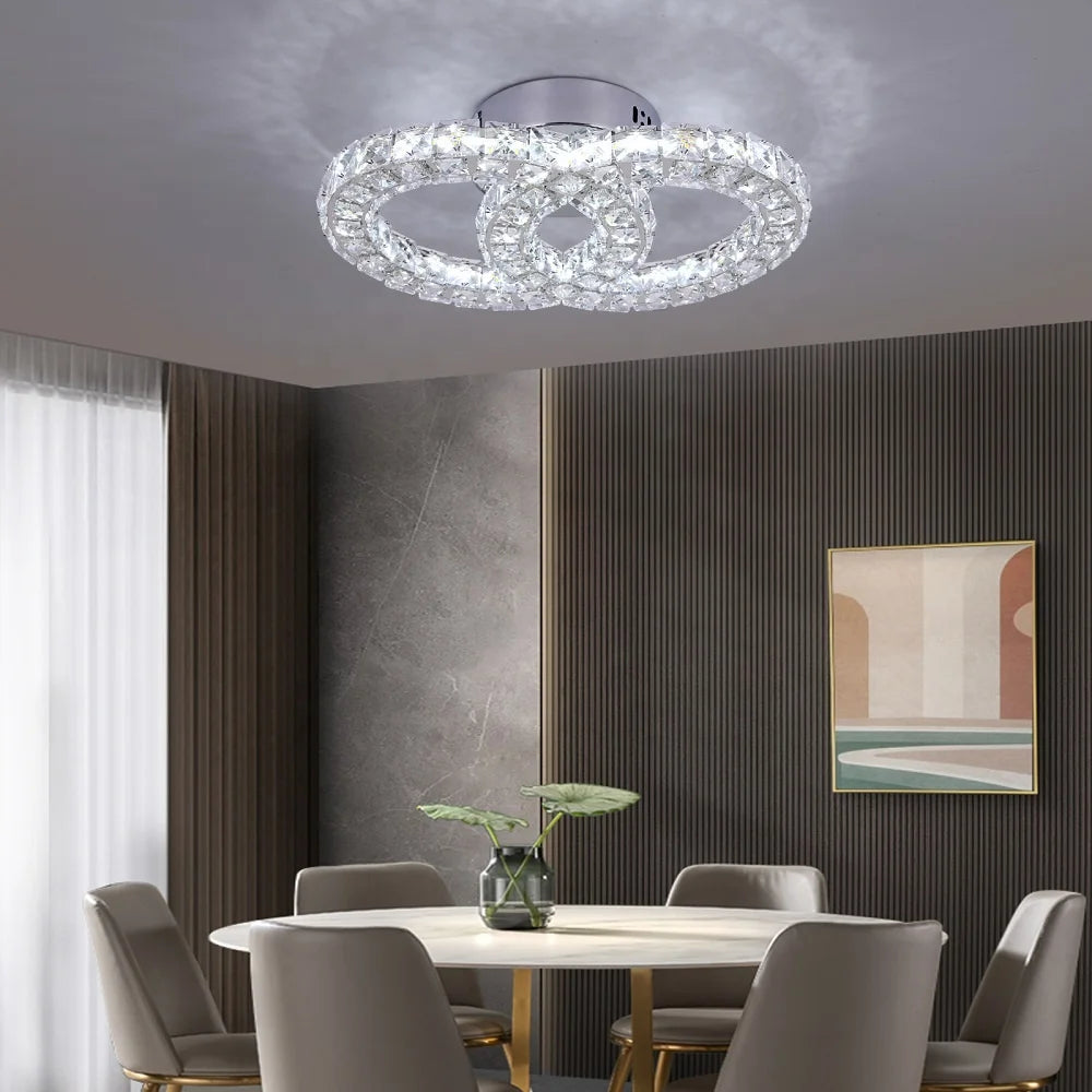 30W Led Ceiling Light Lustr 85-265v Surface Mounted Ceiling Lamp White Natural Warm Changeable 3 Colors