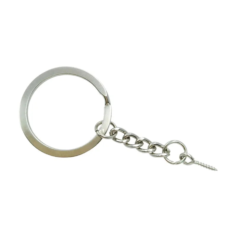 The Manufacturer Supplies Toy Hardware Pendant Keys Key Ring Chain Eye Screw Kit 30 Flat Ring + 4-Section Grinding Chain + Screw