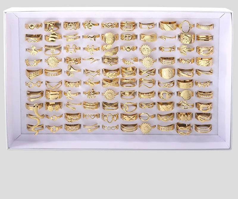 Stainless Steel Ring Women Men Adjustable Size Titanium Steel  Finger Ring Factory Direct Sales Mixed Models Wholesale  Jewelry
