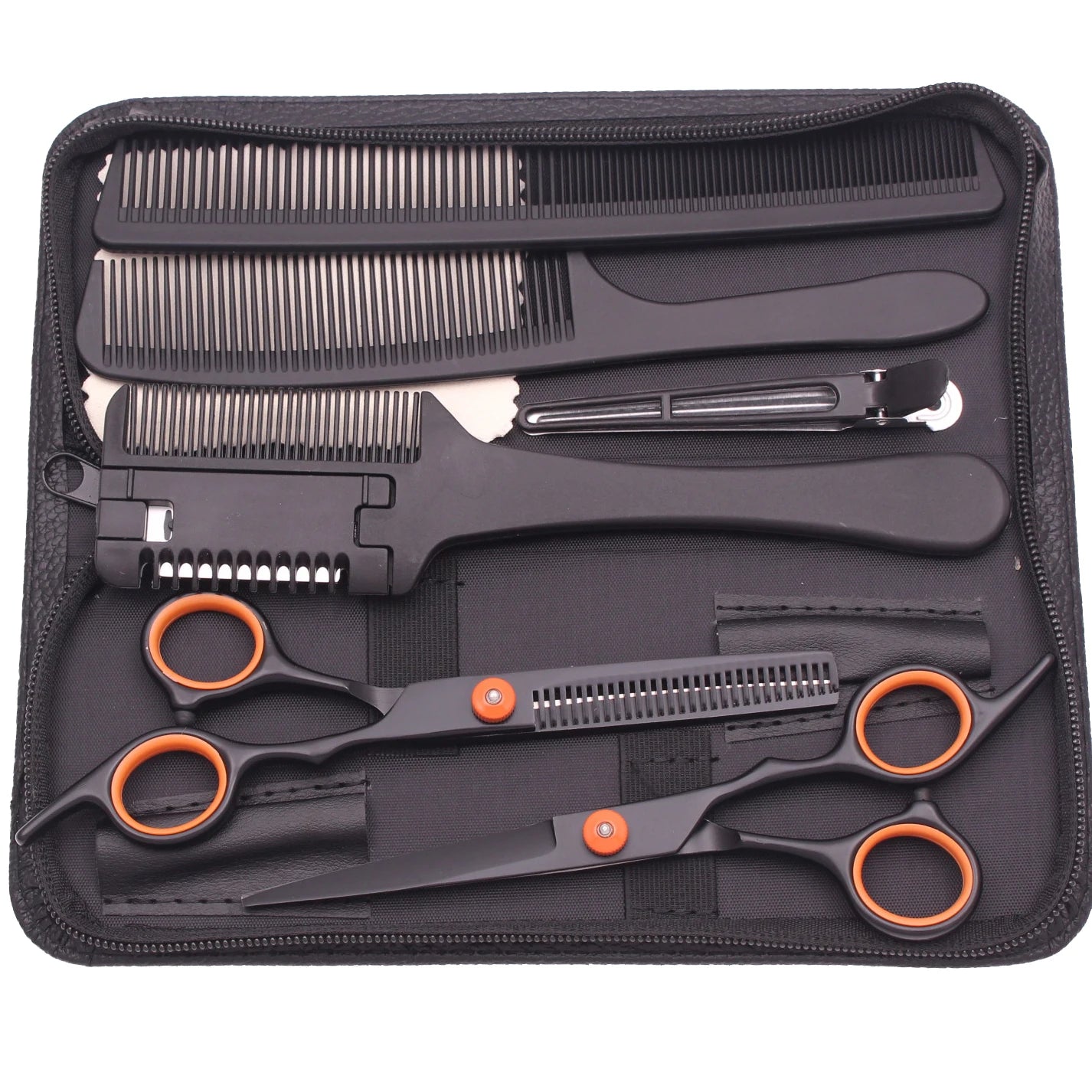 Hair Scissors 6'' Japan Stainless Hair Cutting Scissors Thinning Shears Hair Scissors Barber Shop Haircut Set Comb Razor C1001