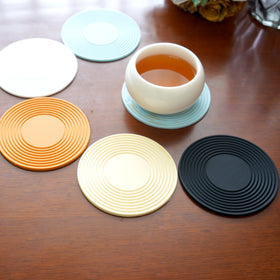 Silicone Coaster Water Pattern Anti-slip Double Sided Customized Cup coaster Drink coaster Easy to Clean Silica Gel