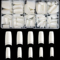 Wholesale ABS Artificial White Soft Gel False Nail Tips 500pcs Coffin Press on Nails