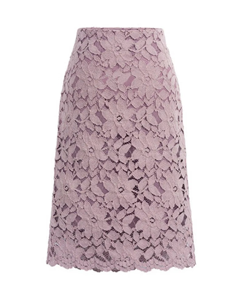 Plus Size Lace Skirt for Spring and Autumn | Stand-Alone Outerwear Skirt