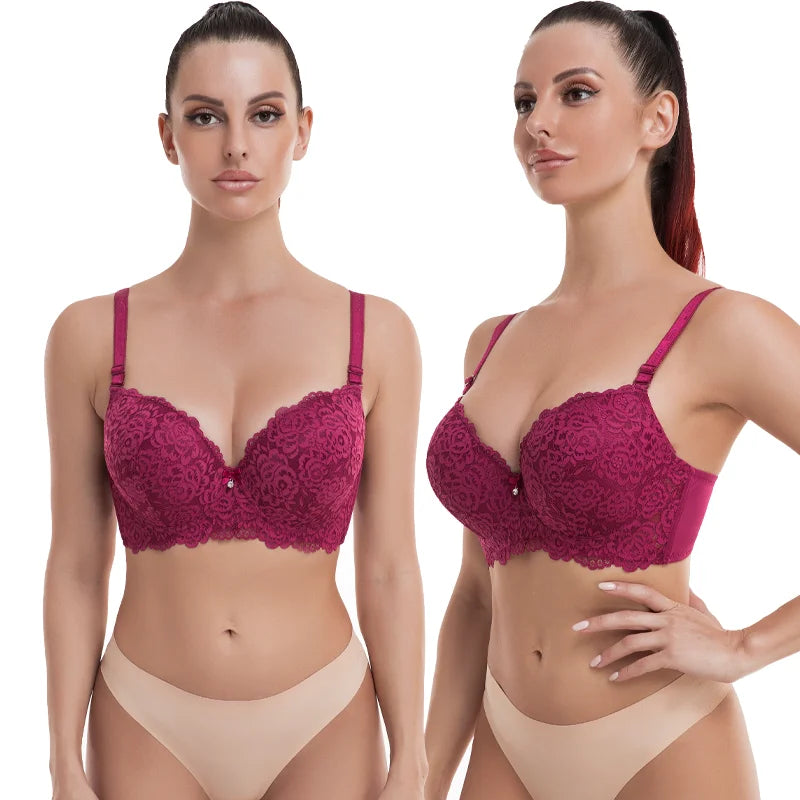 BINNYS 42D Sujetador De Talla Grande Soutien Gorge Grande Taille Femme Big Cup Underwire Women Push up Plus Size Bras for Women