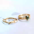 Fine Jewelry Natura Verdelite Ring 925 Silver Rings Candy Rings Superior Quality Jewelry Plating 14K Gold Jewelry Sets