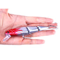10cm Far Cast Multi-sections Minnow Fake Bait Lure ABS Freshwater Curly Mouth Perch Bass Fishing Lure for River Lake Stream