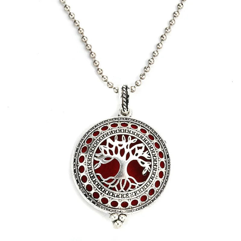 Aroma Diffuser Necklace Open Antique Vintage Lockets Pendant Perfume Essential Oil Aromatherapy Locket Necklace