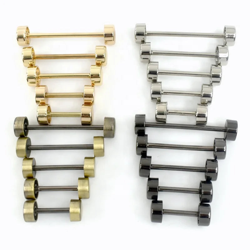 Deepeel F1-29 40mm High Quality Plating Zinc Alloy Barbell Shaped Bag Buckle Screw DIY Handmade Luggage Hardware Accessories