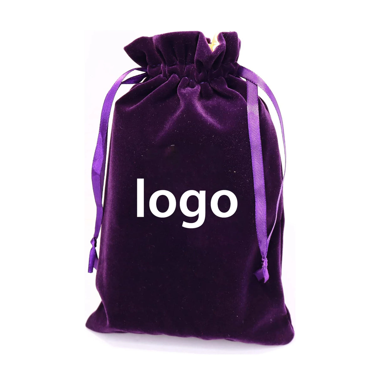 Wholesale Luxury Gift Card Dice Crystal Travel Reusable Large Velvet Purple Drawstring Jewellery Bag