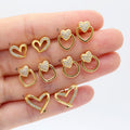 Trendy Diamond Brass Zircon CZ Cubic Zirconia Stud Earrings Unisex Gold Plated Hypoallergenic Jewelry Wholesale