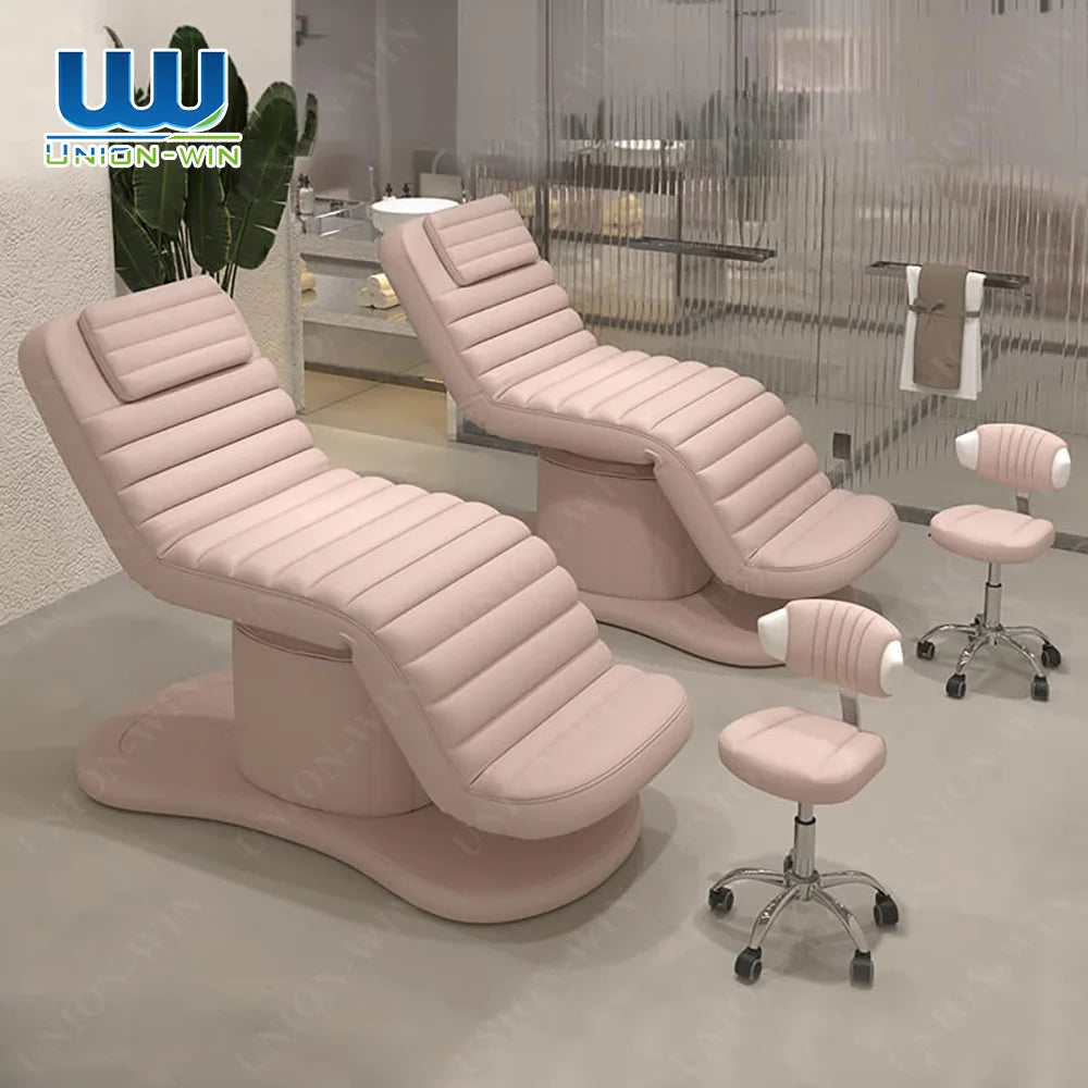 Union Win Modern Multifunctional Adjustable Full Luxury Pvc Extension Electric Spa Beauty Table Massage Lash Bed