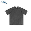 330 Grams Summer Vintage Unisex Tshirt Heavy Weight Washed Plus Size 100% Cotton Knitted Anti-Wrinkle Casual Style