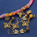 New Alloy butterfly Hair Charms for Dreadlocks Cuffs Braid Hair Beads Rings Accessories Jewelry