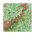 500g Green Color Themed Sprinkles Daisy Flowers Shells Rhinestones Star Cherry Random Mix Polymer Clay Slice for Jewelry Making