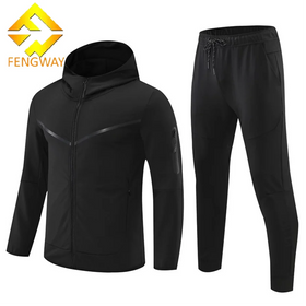 Fengway Men's Outdoor Winter Fleece Jacket Cotton Set Zipper Heated Breathable Windproof Front for Basketball Football Fitness
