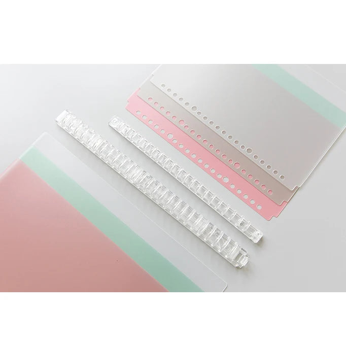 DIY A5 20 Holes Binding Ring Loose Leaf Buckle Soft Plastic Removable Promotional Ring Binder Opening Strip Binding Circle