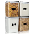 OWNSWING 5.2L Airtight Food Container Plastic Storage Container With Lid 5.2LX4PCS BPA-Free Rice Container for Kitchen