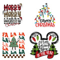 Custom Transfers Christmas Stickers Ready to Press Heat Transfer Designs for Clothe Screenprint Transfers Label