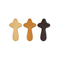Polished Blank Mini Small 6cm Pocket Stand Holding Hand Decor Orthodox Religious Christian Gift Eco-Friendly Solid Wood Cross