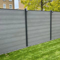 WPC Outdoor Garden Fence with Aluminum Posts Eco-Friendly Composite Fencing Waterproof & Rot Proof