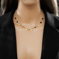 New Luxury Full Diamond 18k Gold Plated Tarnish Free 316l Stainless Steel Women Zircon Necklace