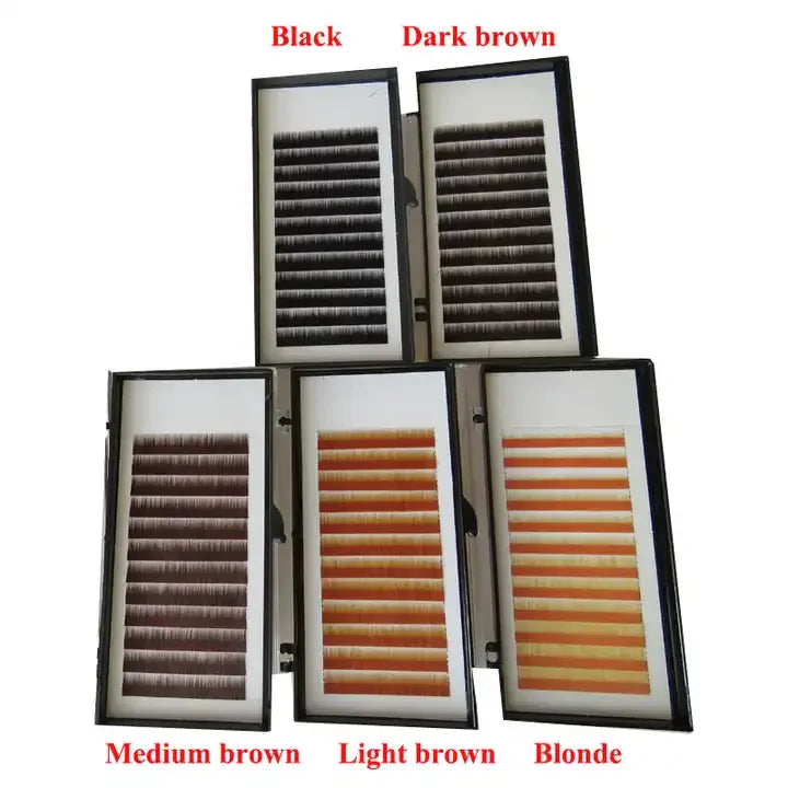 LashPlus Customized logo Dark Brown Blonde Black Wholesale Price Colorful False Eyebrow Extensions