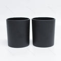 Matt Black Glass Candle Jar Frosted Black Candle Holder Empty Vessel RTS Container for Candle Making