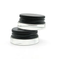1g 7ml Low Profile Thick Glass Containers with Black Lids - Concentrate Jars
