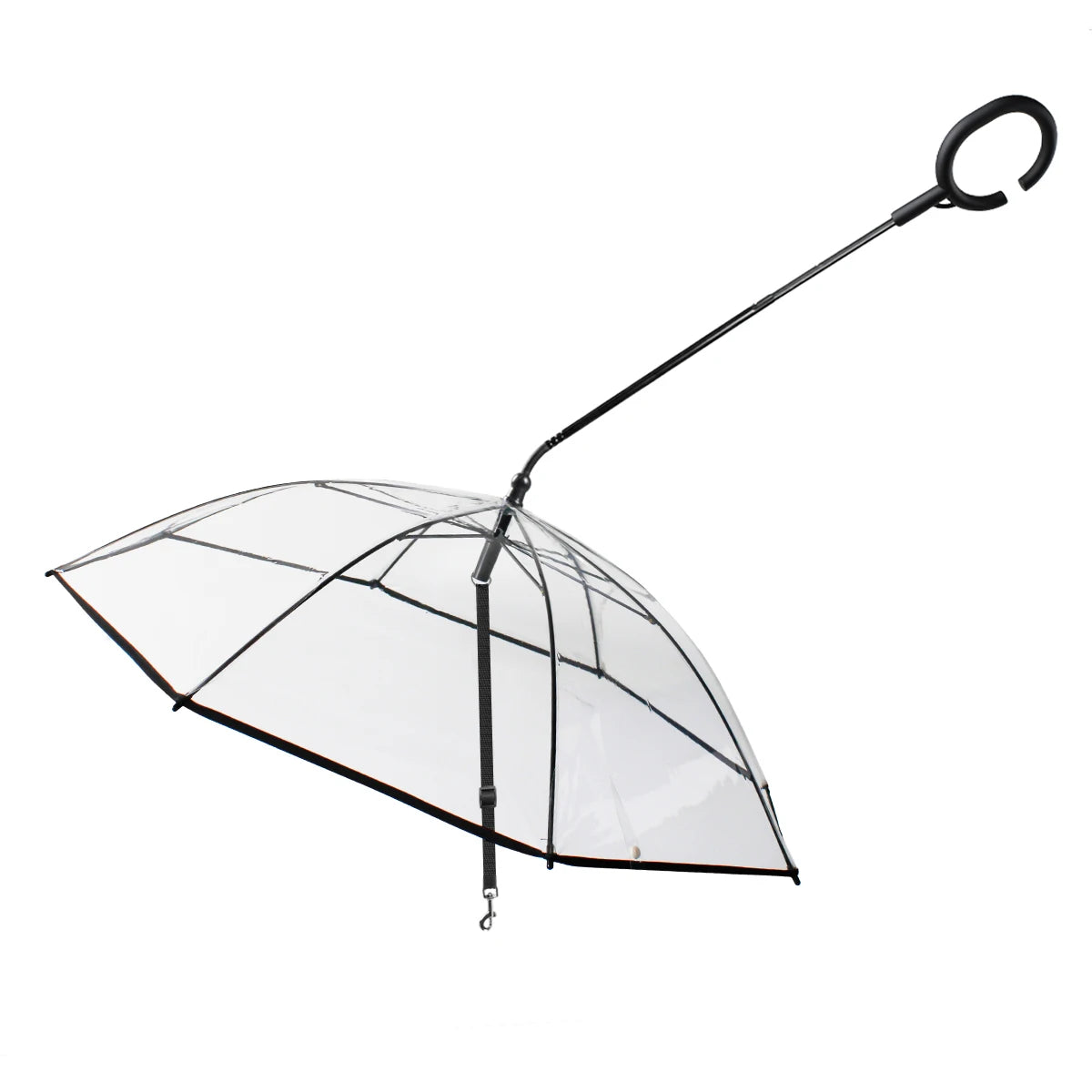 Pet Umbrella with Adjustable Leash Rain/Snow Walking Doggy Umbrella C-Shape Handle Angle Adjustable for Small Dogs