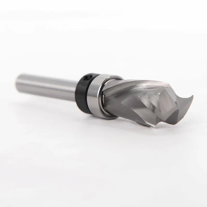 Bearing Ultra-Perfomance Compression Flush Trim Solid Carbide CNC Router Bit for Woodworking End Mill 1/4" 6mm Shank
