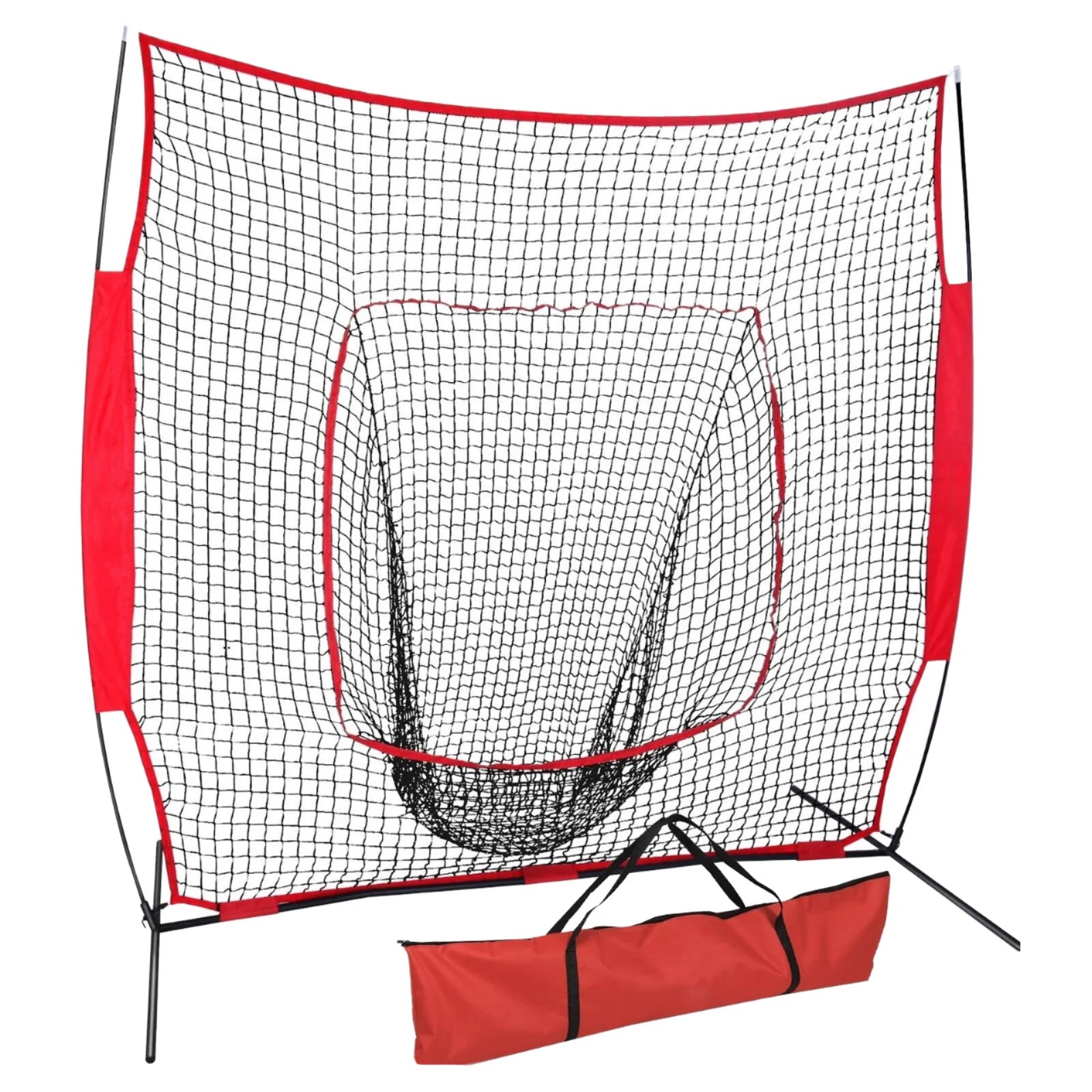Ready to Ship Professional 7*7 FT Durable Polyester Baseball Softball Practice Net for Outdoor Hitting Pitching Factory Direct