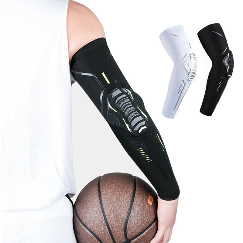Sport Basketball Tennis Elastic Arm Support Anti-collision Honeycomb Elbow Sleeve Pads