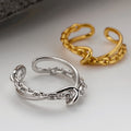 ICEBELA Jewelry S925 Sterling Silver Wrapped Chain Ring for Women Ins Style Two-wear Ear Clips Without Piercing and Ring