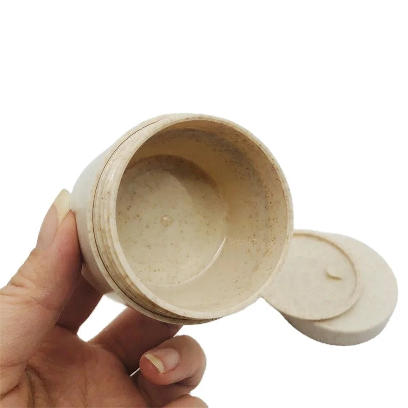Recyclable Wheat Straw Cosmetic Jar 15g 30g 50g 100g Biodegradable Bottle 30ml 50ml 100ml 250ml Cream Container