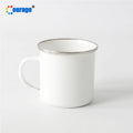 Hot Selling Sublimation White Enamel Cup Custom Logo Enamel Mug