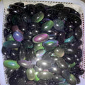Natural Wholesale Price Crystal Worry Stone Rainbow Obsidian Palm Stone  for Healing
