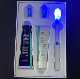 Teeth Stains Remove Fast Bleaching Tooth Blue Led Light Toothbrush and PAP Whiten Tooth Mint Flavour Toothpaste